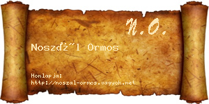 Noszál Ormos névjegykártya